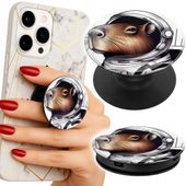 Uchwyt do telefonu Popsocket na palce/stojak SŁODKA KAPIBARA ASTRONAUTA