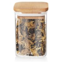 Pojemnik Szklany Bambus Kuchenny Szczelny Żywności Produktów Sypkich 200 ml
