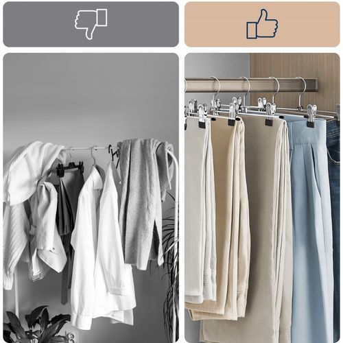 20x 4CONVY Wieszaki z klipsami na spodnie ubrania odzież metalowe na Arena.pl