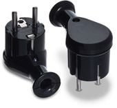 wtyczka kątowa rozbieralna uni-schuko, 2p+z 16a 250v czarna - vt-301-0055