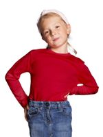 Koszulka bluzka dziewczęca bawełniana czerwona 110-116 YOCLUB