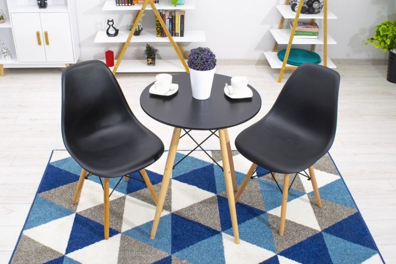 Krzesło OSAKA czarne / nogi naturalne x 1 zdjęcie 8