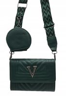 Victoria J. - torebka listonoszka przeszycia pasek BOHO zielony VJ-944