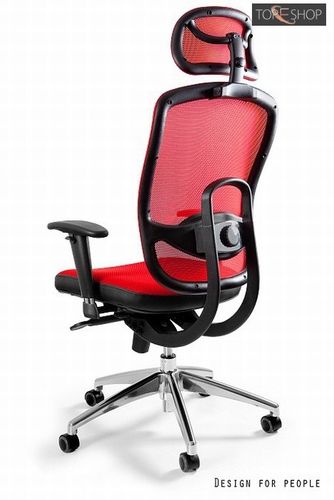 Fotel biurowy vip czerwony na Arena.pl