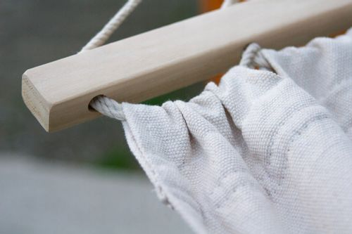 POTENZA Stelaż GRANDE + Hamak ROMA XL Ecru Poprzeczka na Arena.pl