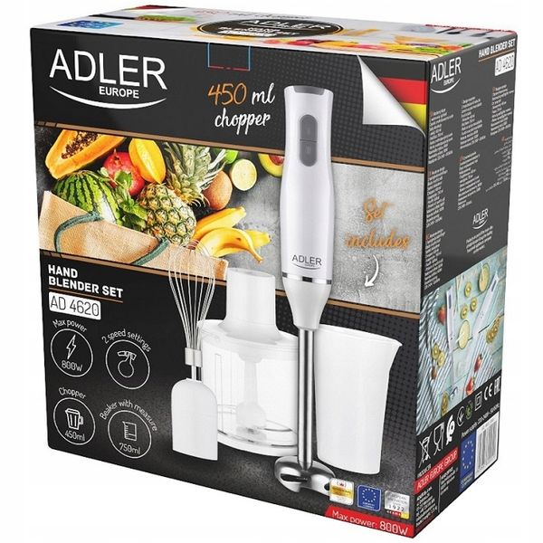 BLENDER RĘCZNY 3W1 KUBEK DO KOKTAJLI 800W AD4620 zdjęcie 4