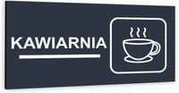 Tabliczka informacyjna ATRACYTOWA nierdzewna KAWIARNIA DOWOLNY NADRUK