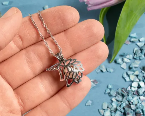 Naszyjnik Jednorożec z Dwoma Perłami - Prezent dla Dziewczyny na Arena.pl