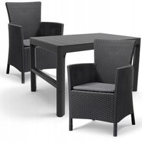 Zestaw Mebli Ogrodowych Rattan 2 Fotele + Stolik