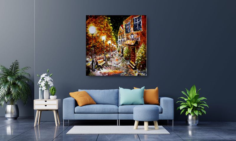 OBRAZ NA PŁÓTNIE 002 Alejka 60x60cm zdjęcie 4