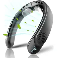 Bezłopatkowy wentylator na szyję Turbo, składany, USB