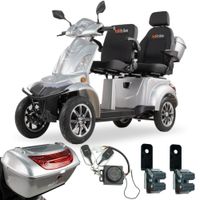 Skuter inwalidzki, pojazd elektryczny SHINO QADRO DOPPIO GEL srebr.+dodatki