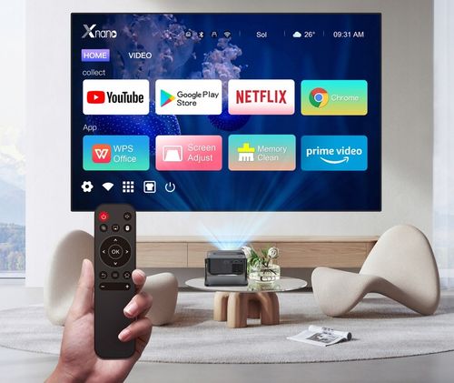 PROJEKTOR RZUTNIK ANDROID SMART TV WIFI FULL HD 6000LM 4K LED na Arena.pl