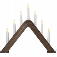 Świecznik adwentowy drewniany brązowy JARVE