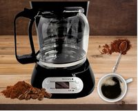 EKSPRES DO KAWY PRZELEWOWY KOMPAKTOWY QUIGG CZARNY 1,5L 900W + TIMER