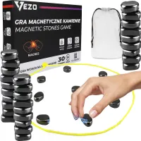 Vezo magnetyczne kamienie kamyczki gra strategiczna zręcznościowa 30 szt