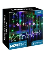 Girlanda 120LED kurtyna Gwiazdki Multikolor