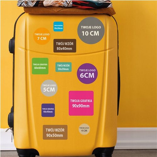 Naklejki z logo własnym nadrukiem WODOODPORNE na Arena.pl