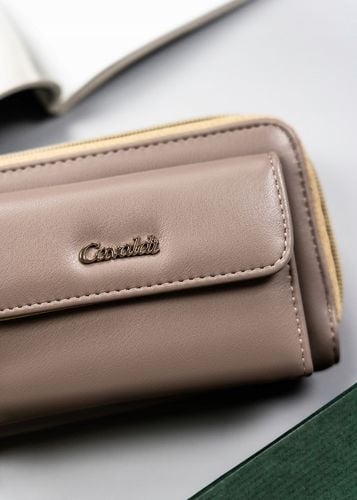 duży, poziomy portfel damski ze skóry ekologicznej - 4u cavaldi na Arena.pl