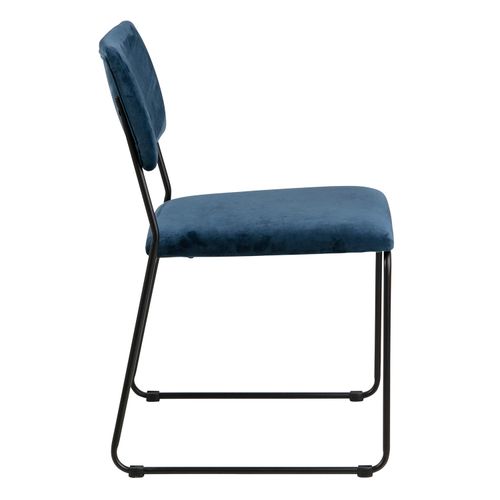 Krzesło Cornelia VIC Navy Blue tapicerowane na Arena.pl