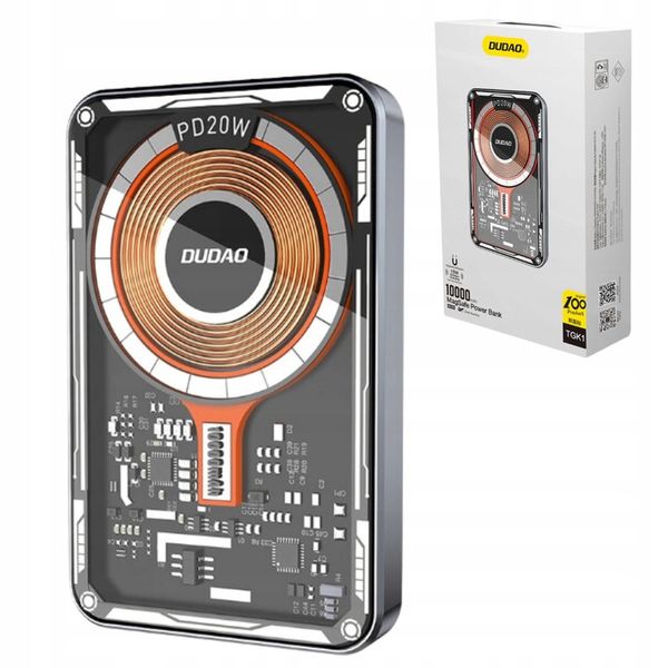 DUDAO POWERBANK BEZPRZEWODOWY 10000mAh 15W MAGSAFE DUŻY POJEMNY POWER BANK zdjęcie 3