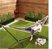 Dwuosobowy Hamak turystyczny Ogrodowy + Stelaż Stalowy 300 x 117 cm XXL