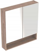SZAFKA LUSTRZANA 80 CM WISZĄCA ORZECH WŁOSKI HICKORY GEBERIT SELNOVA SQUARE