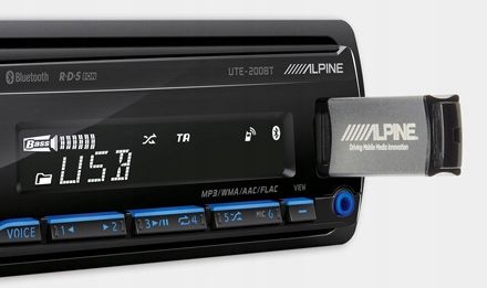 ALPINE UTE-201BT / UTE-200BT/ BT / FLAC / USB / MULTICOLOR / AUX zdjęcie 5