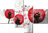 130CM 90 OBRAZ 4 ELEM DMUCHAWCE CZERWIENI ŚCIENNY