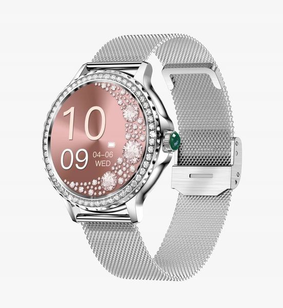 SMARTWATCH DAMSKI ZEGAREK Z FUNKCJĄ ROZMOWY NX1 SILVER MENU PL zdjęcie 8