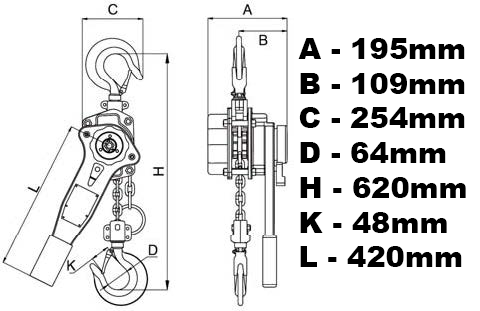 WH6000 Łańcuchowa wciągarka hakowa 6000kg 6t na Arena.pl