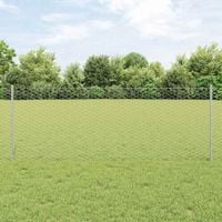 Ogrodzenie z słupkiem Srebrny 0,8 x 10 m Stal