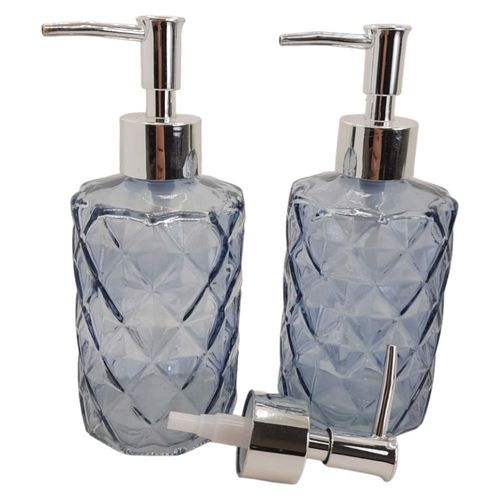 Dozownik mydła 330 ml srebrny szklany 2szt na Arena.pl