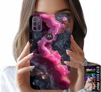 ETUI DO MOTOROLA MOTO G10 / G30 - RÓŻOWY MARMUREK PLECKI, MODNE WZORY