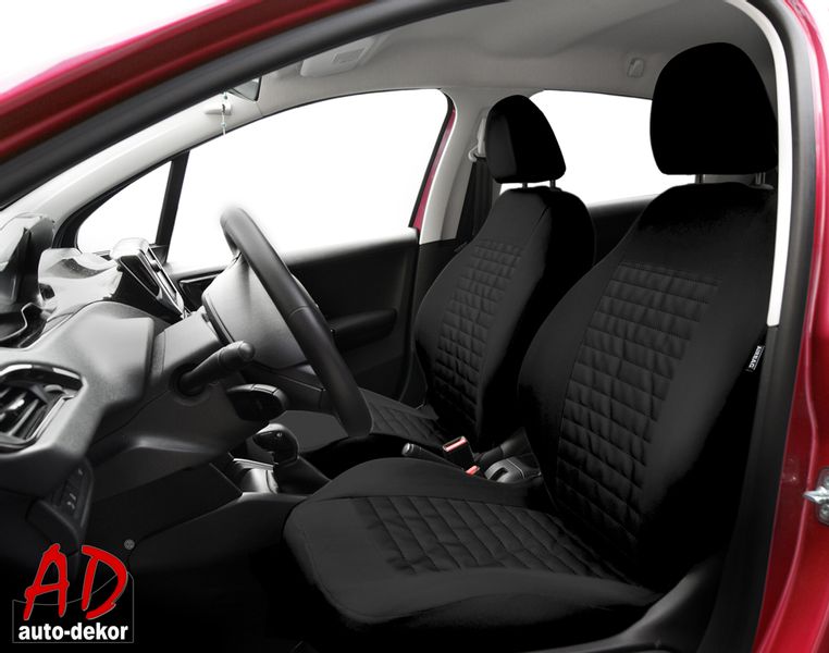 Uniwersalne skórzane pokrowce MODERN MC-1 CZARNE do MAZDA DEMIO I II zdjęcie 4