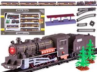 DUZA KOLEJKA PAROWÓZ  WAGONY PASAŻERSKIE AKCESORIA