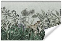 Fototapeta Ścienna Tropikalne ROŚLINY Zwierzęta Styl Vintage 315cm x 210cm