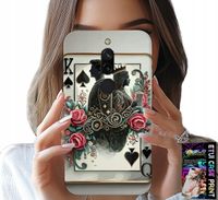 ETUI DO XIAOMI REDMI 8 - KARTA KRÓL KRÓLOWA POKER KARTY + SZKŁO