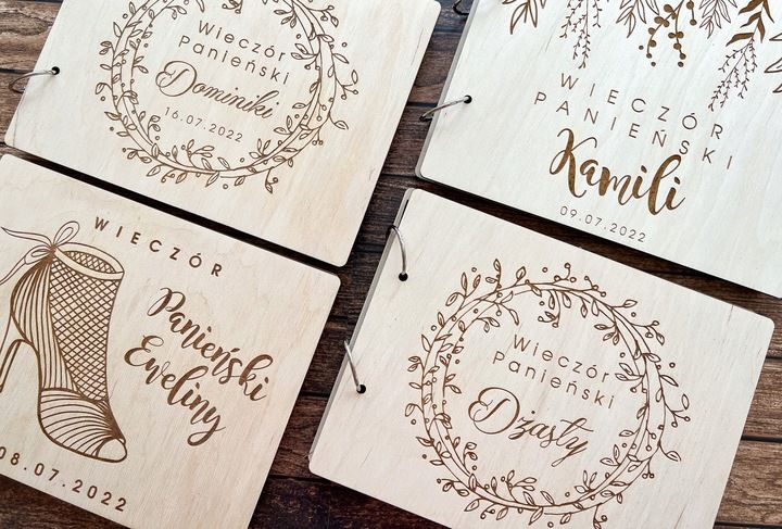 DREWNIANY ALBUM WIECZÓR PANIEŃSKI PREZENT zdjęcie 6