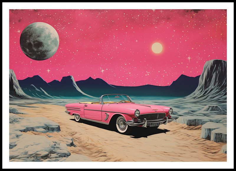 Plakat 100x70cm Kabriolet W Kosmosie zdjęcie 3