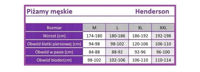 HENDERSON BLOCK piżama męska długa klasyczna XL zdjęcie 3