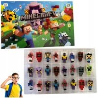 Kalendarz Adwentowy dla Dzieci Minecraft Figurki 24 szt na Prezent dla Syna
