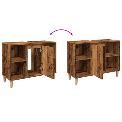 Szafka łazienkowa, stare drewno, 80x33x60 cm na Arena.pl