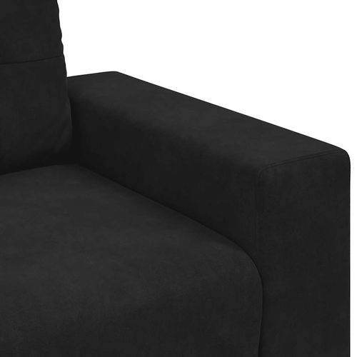Sofa dwuosobowa czarna 140 cm aksamitna na Arena.pl