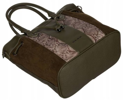 torba damska ze skóry ekologicznej z motywem skóry węża - david jones na Arena.pl