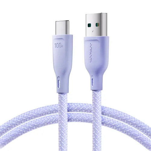 Kabel Joyroom Multi-Color Series S-A34 USB-A / USB-C 100W 1m - fioletowy na Arena.pl