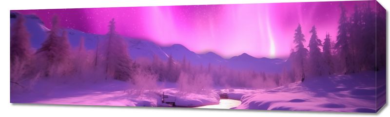 Obraz 100x30cm Aurora Nad Niebiem zdjęcie 1