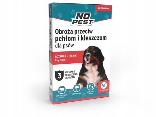 OBROŻA 75CM PRZECIW PCHŁOM KLESZCZOM PASOŻYTOM ROBAKOM DLA PSÓW NO na Arena.pl