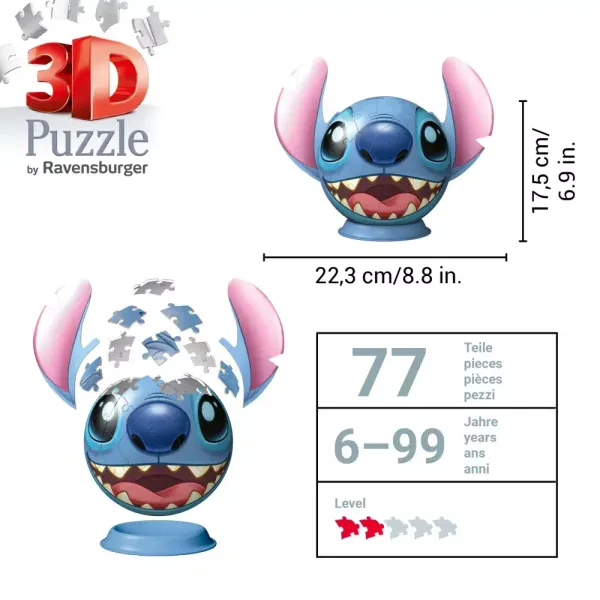 Puzzle 3D 76 elementów. Disney. Stitch zdjęcie 3