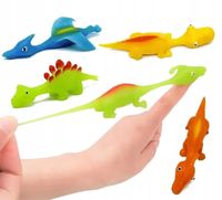 Dinozaury ZABAWKA Żelowe do STRZELANIA KOMPLET dla DZIECI 5 sztuk